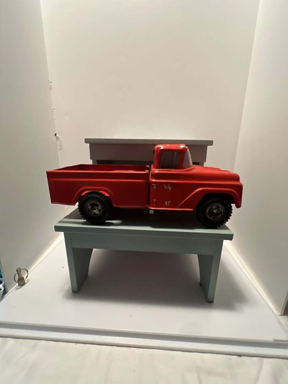 Buddy L Traveling Zoo Truck Red Pressed Steel Toy Pickup